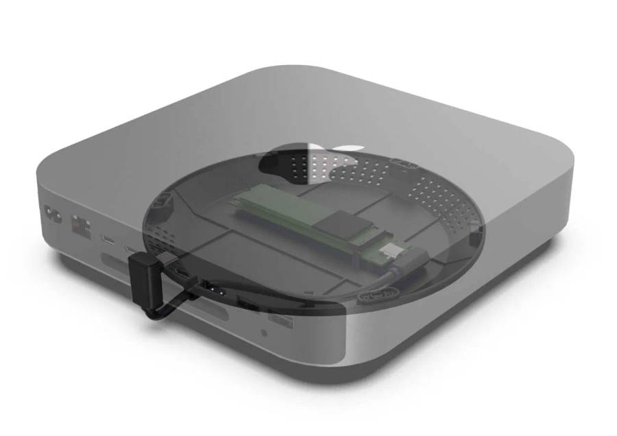 LMP USB-C miniStore, NVMe storage enclosure for Mac mini (2018-2020) - Black