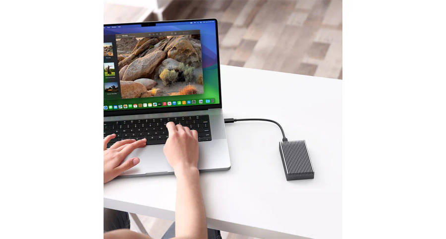 LMP DataFlash USB4 (40G) M.2 NVMe PCIe SSD Enclosure - Space Grey