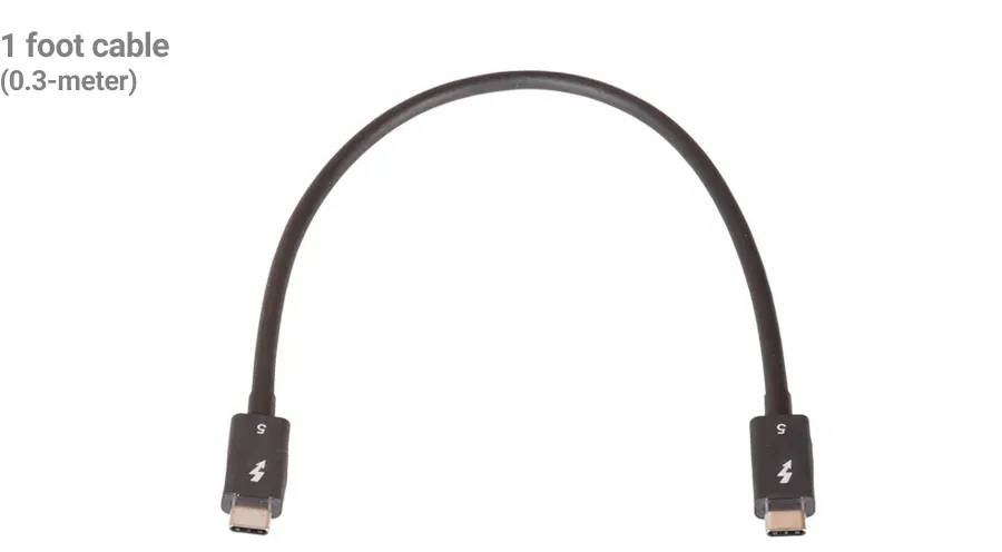 Sonnet Thunderbolt 5 Cable, 0.3m - Black