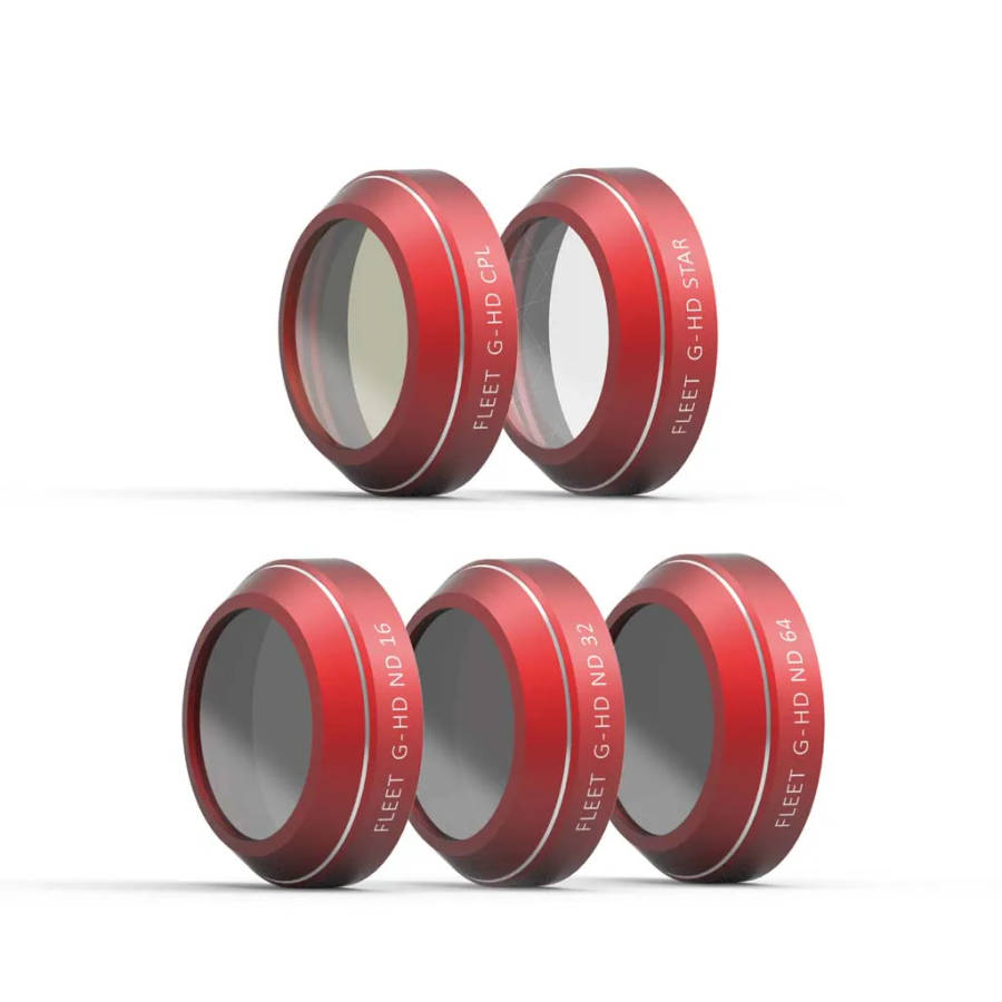FLEET LensPro NCS502M 5 in 1 Filter set: ND16,ND32,ND64,CPL,STAR for Mavic