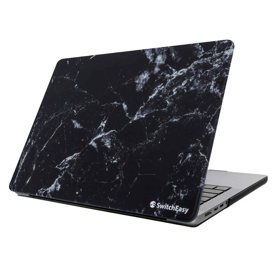 SwitchEasy Marble Hard Shell case for MacBook Pro 13" M1, Intel (2020) - Marble Black