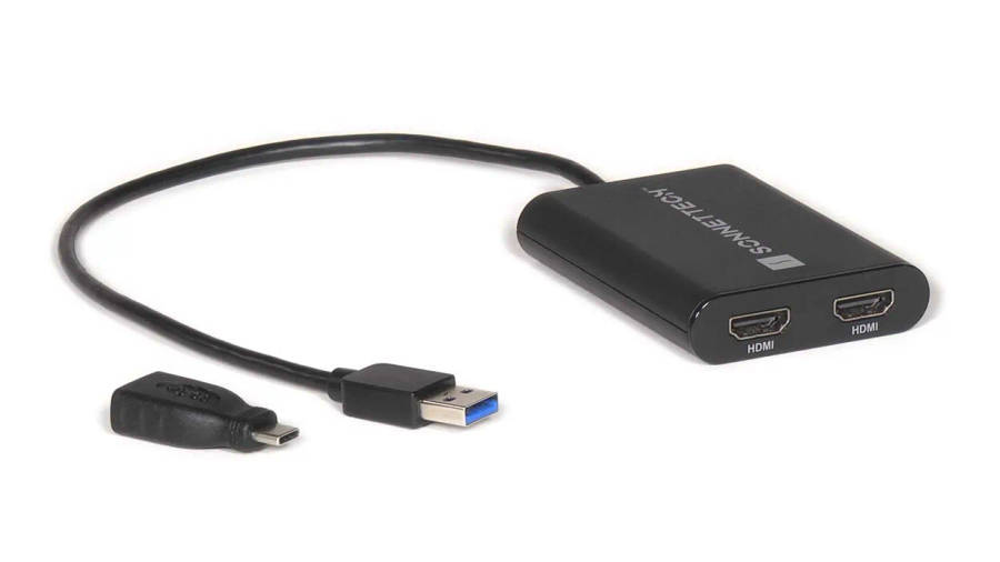 Sonnet DisplayLink Dual HDMI Adapter for M1, M2, M3, M4 Macs - Grey