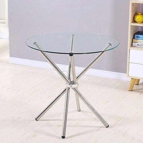 4 Seater Round Glass Cafe Table