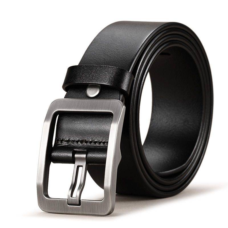 Mens Leather Belt Reversible Black