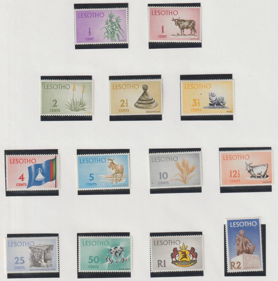 Lesotho 1971 Cat# SG: 191/203 (195 missing), **