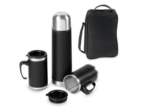 Cardinal double-wall flask and mug set (Flask-6505)