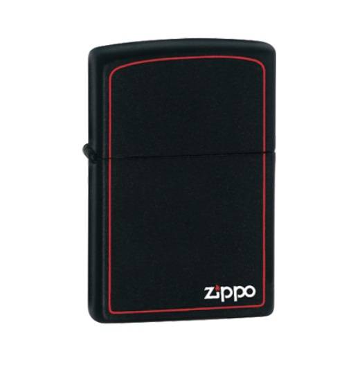 Zippo Lighter: Black matte with border (ZP218ZB)