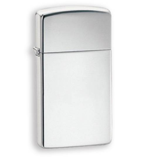 Zippo Lighter: Slim high polished chrome