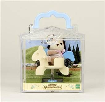 Sylvanian Toys: Carry case - Beagle Dog on pony ride