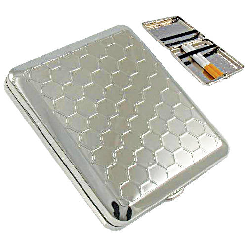 Cigarette Case - Chrome Honeycomb (Cigg085)