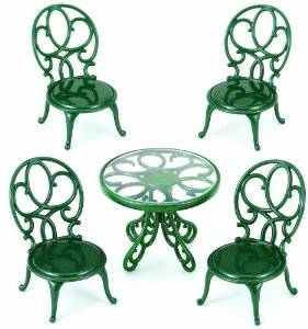 Sylvanian Families: Ornate garden table and chairs