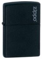 Zippo Lighter: Black matte with logo