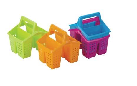 Cutlery holder with handle - blue