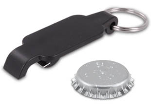 Pop keyring bottle opener - black