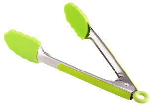 Crafty Chef silicone tongs - lime