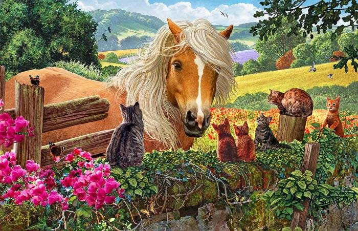Horse and Cats (36pc Puzzle)