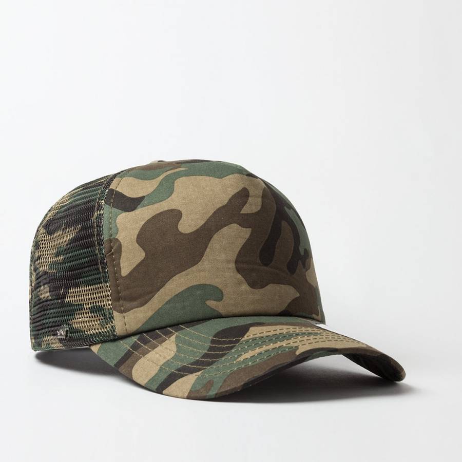 Uflex Curved Peak Trucker Cap - camo (U15502)