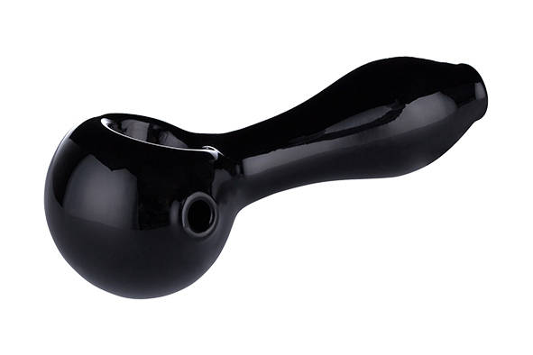 Rasta Pipe - Glass Spoon - Black - 340769 (Pipe8527)