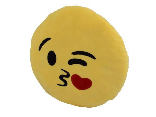Emoji 40cm Cushion - Kiss (P2415K)