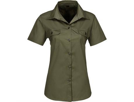 US Basic Short Sleeve Wildstone Shirt -  Ladies - military green (BAS-7761)