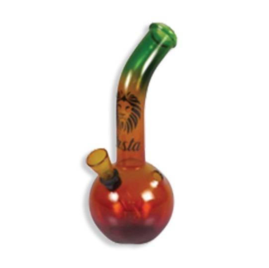 Glass Bong Rasta Bent - 18cm (Bong047)