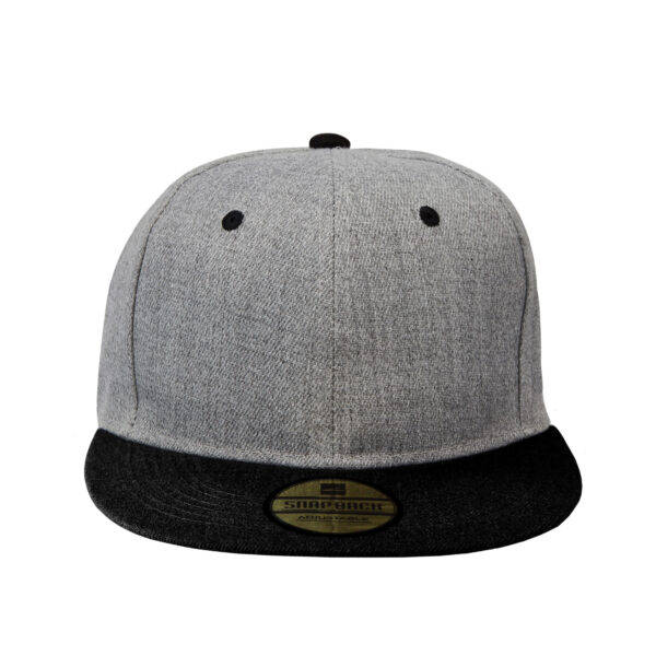 Signature Snapback cap - grey melange black