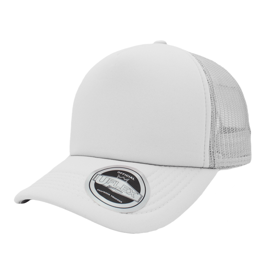 Uflex Curved Peak Trucker Cap - white (U15502)
