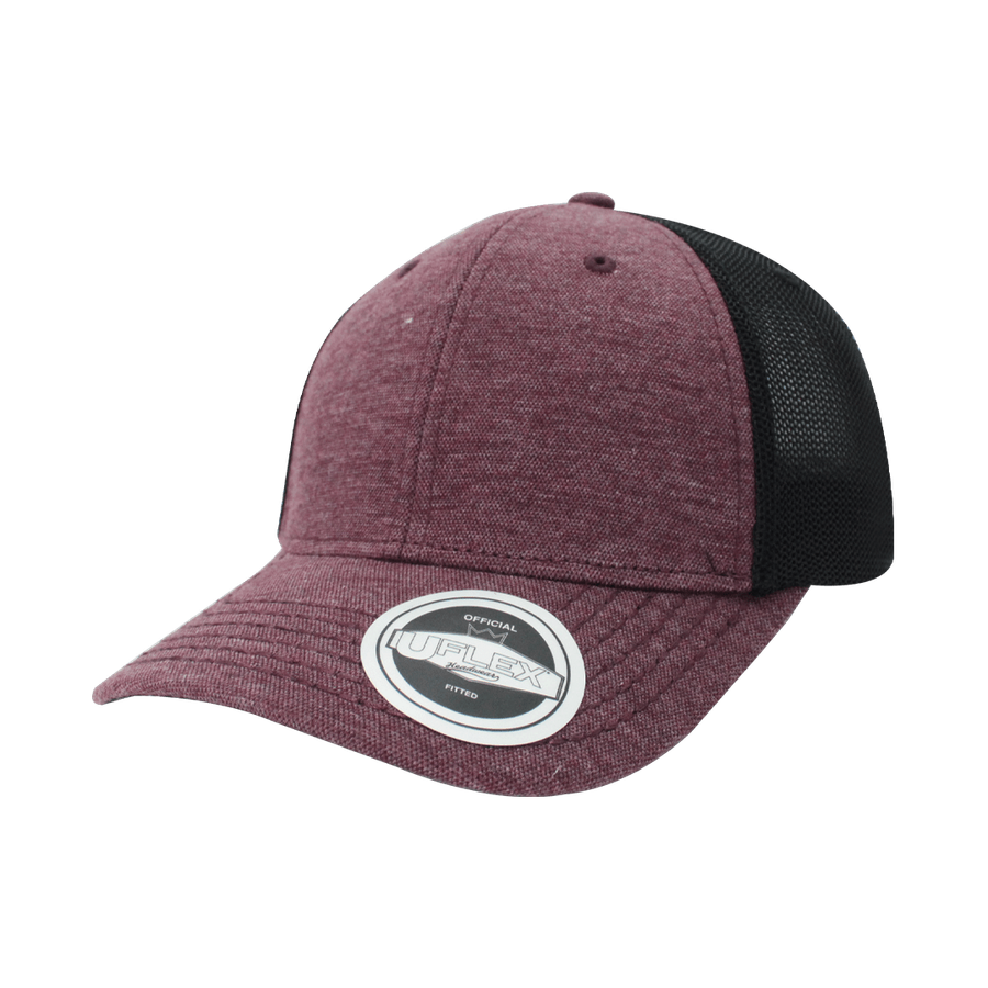 Uflex 6 Panel Fitted Trucker - maroon (U15503)