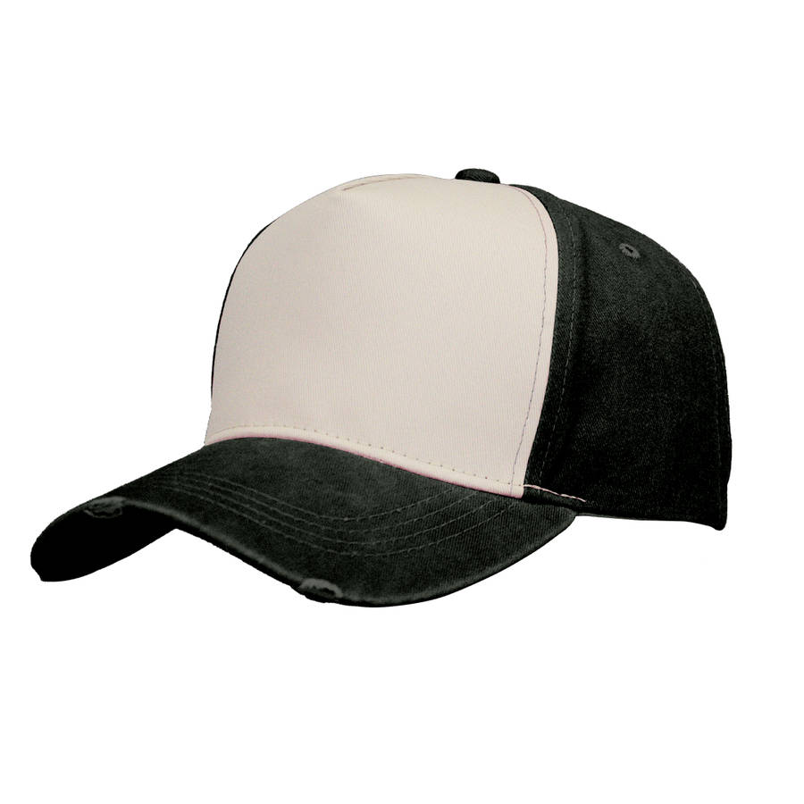 Pigment Washed 5 Panel Cap - olive/stone (F21500)