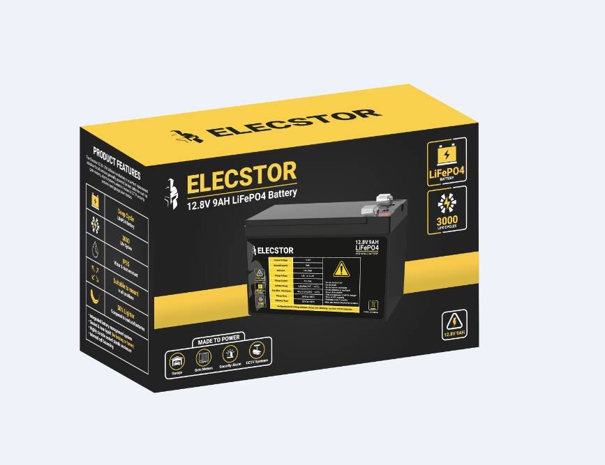 Elecstor 12V 9A LIFEPO4 Battery 3000 CYCLES