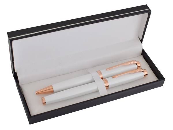 Copper Crest Roller and Ball Pen Set (PS209W)