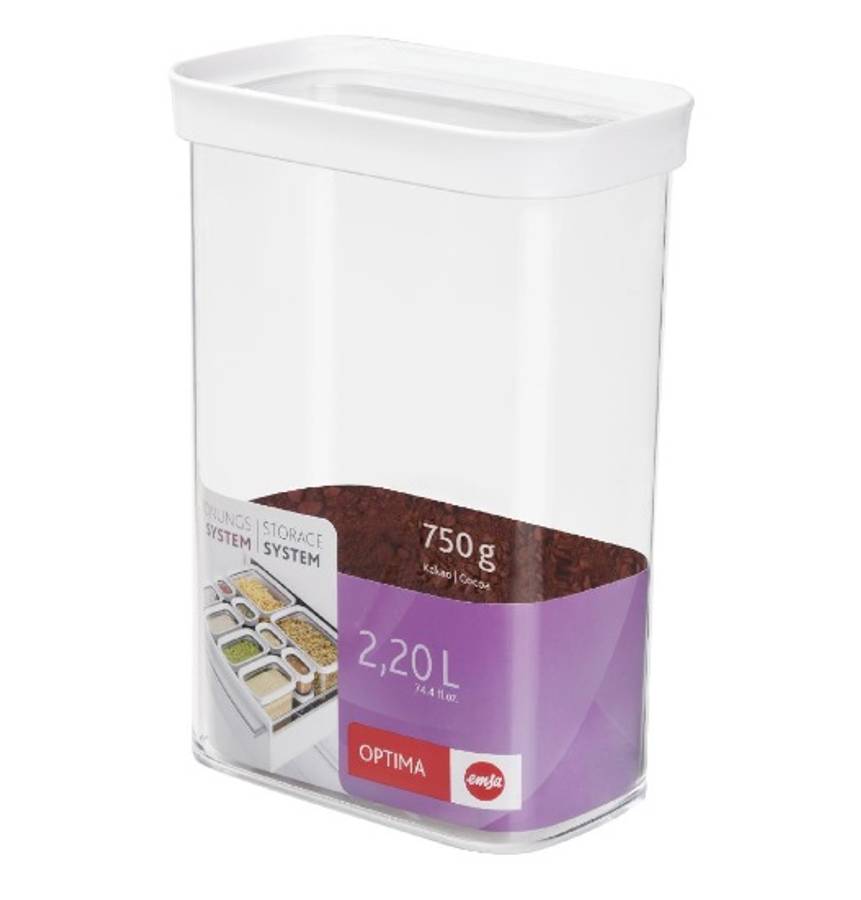 Emsa Optima Rectangular Container, 2.2Lt (513559)