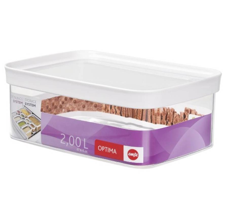 Emsa Optima Rectangular Stacking Box, 2Lt (513562)