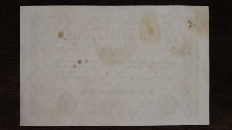 Germany - 10 Million Mark, 1923, p-106c Lattice Watermark