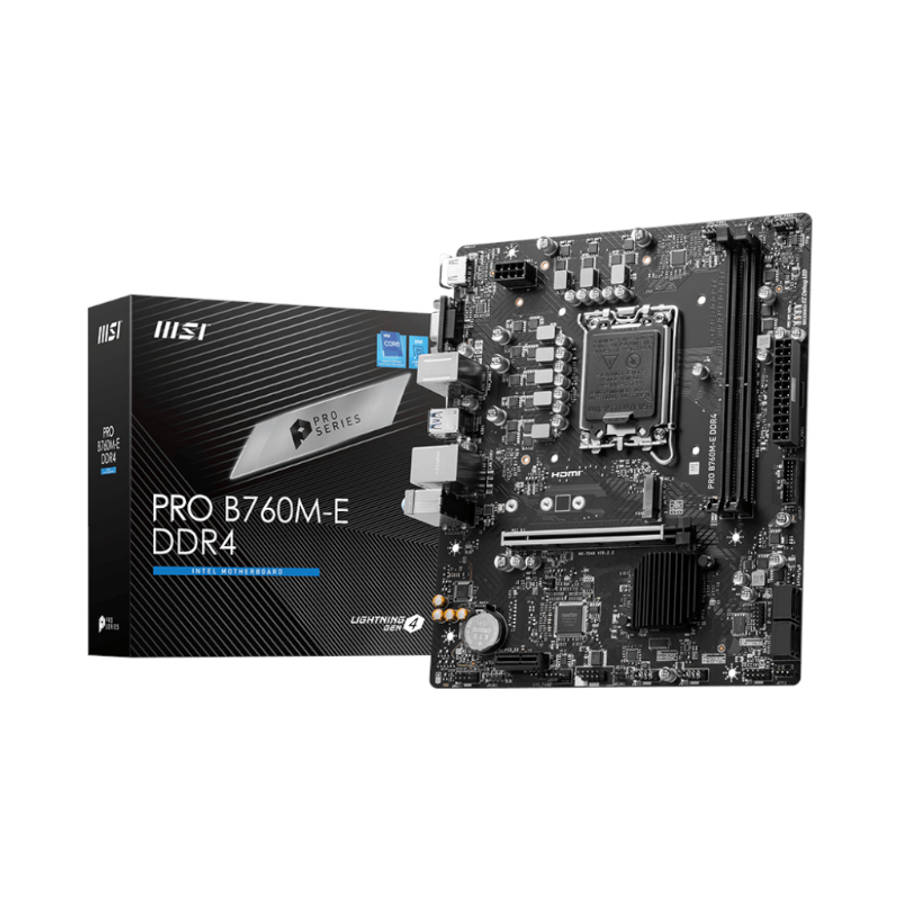 MSI PRO B760M-E DDR4 Intel LGA1700 mATX Motherboard