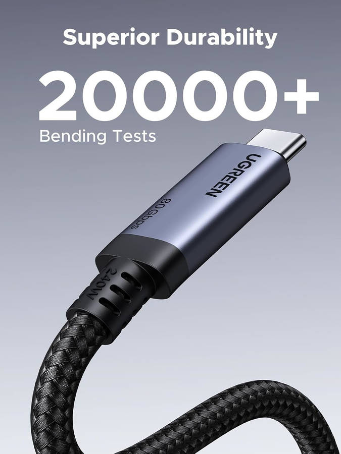 UGREEN USB4 Gen4 240W USB-C to USB-C Cable (Black)