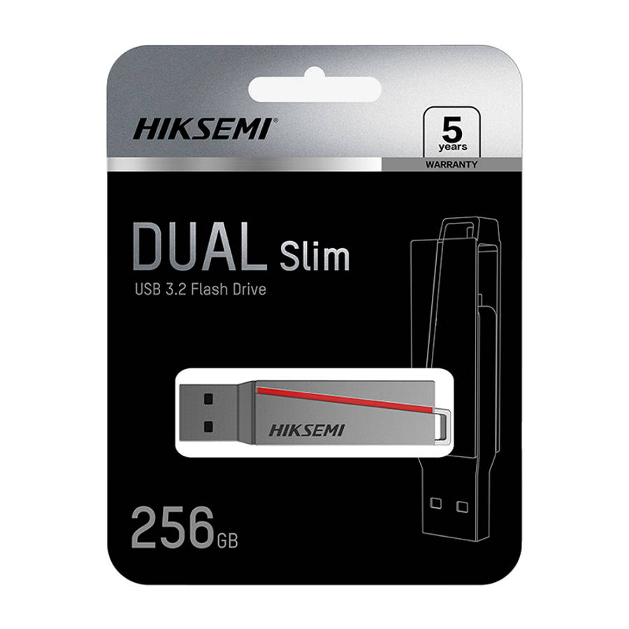 HIKSEMI Dual Slim 256GB USB3.2 Flash Drive