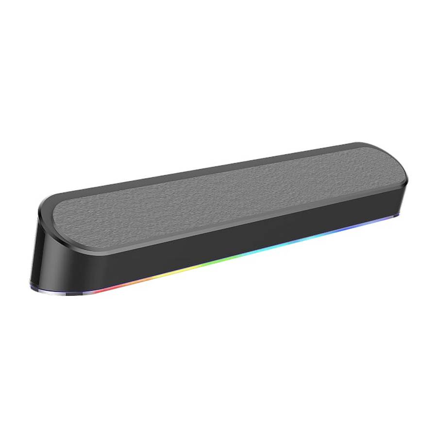 REDRAGON 2.0 Sound Bar ADIEMUS 2 x 3W RGB USB|Aux PC Gaming Speaker - Black