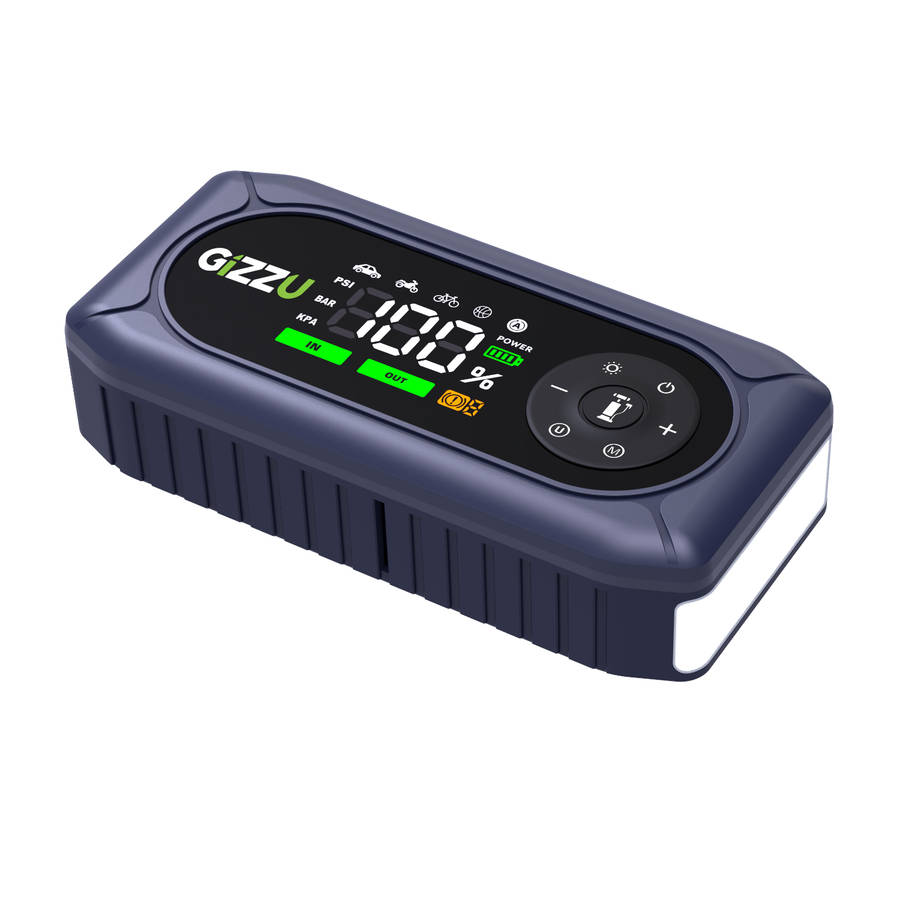 Gizzu 4-in-1 Jump Starter and Air Compressor