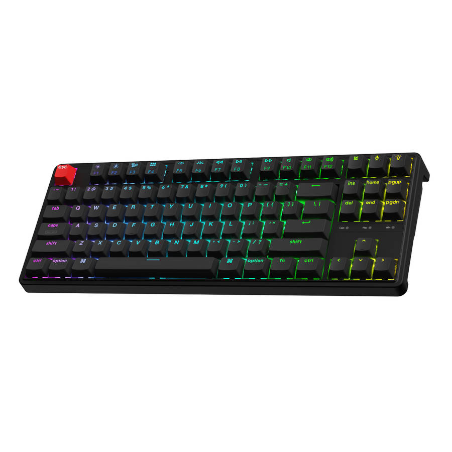 Keychron C3 Pro 8K QMK RGB Wired Mechanical Keyboard (80% Layout, Red Super Switch Hot-Swappable)
