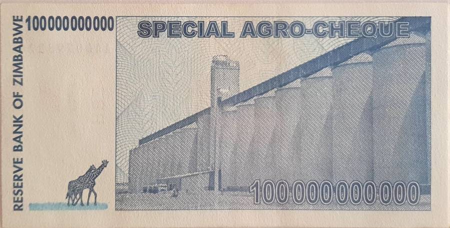(Item 01064) Zimbabwe 1 x 100 Billion Dollar Banknote 2008