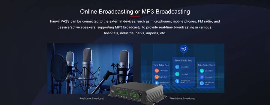 Fanvil PA2S HD audio paging application