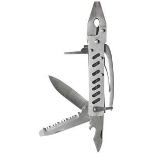 Stainless Steel Multi-Tool comes complete with belt-looped carrying case.