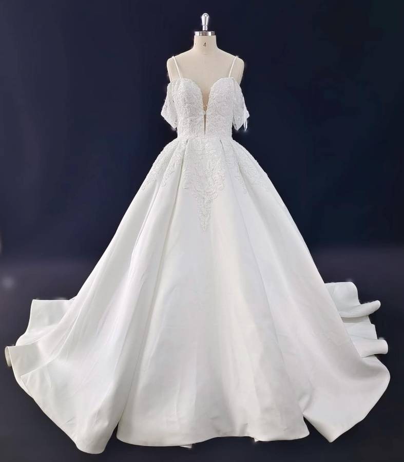 (Rental)Candice, boob-tube ballgown wedding dress.
