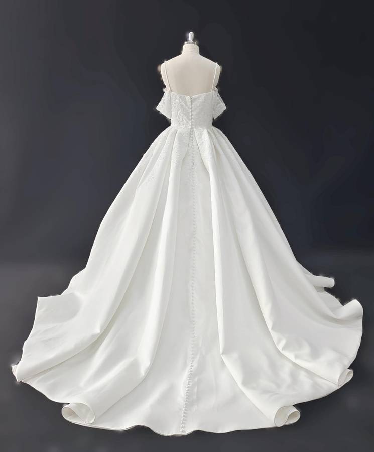 (Rental)Candice, boob-tube ballgown wedding dress.