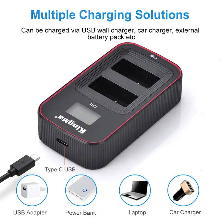 Canon Replacement Battery LP-E17 x 2 and 1 x  LCD charger kit from Kingma