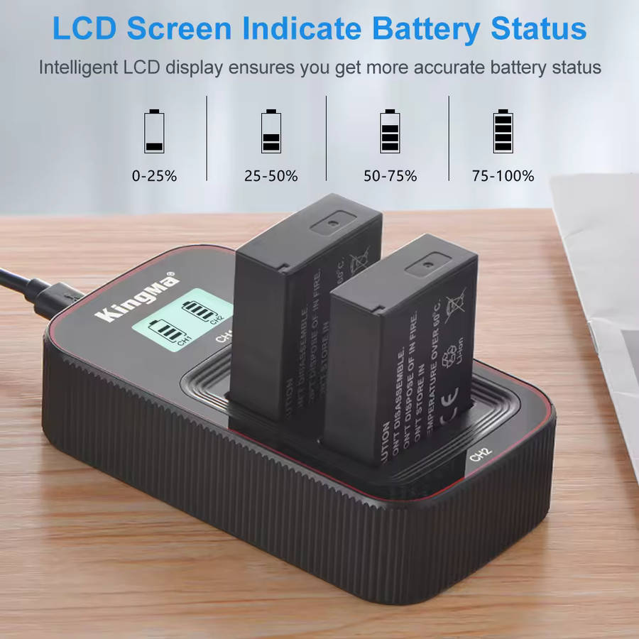 Canon Replacement Battery LP-E17 x 2 and 1 x  LCD charger kit from Kingma