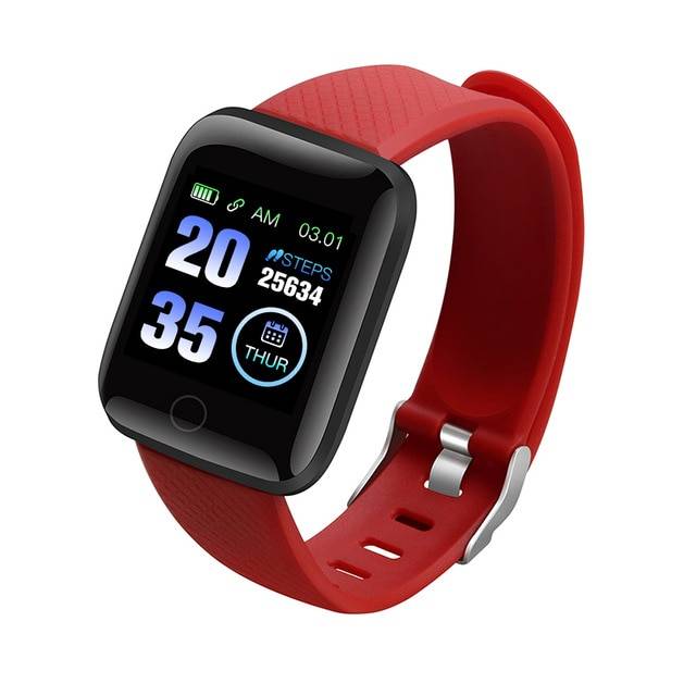 2020 Bluetooth Smart Watch Men Women Kids Blood Pressure Sport Waterpro... - Red / With Original Box
