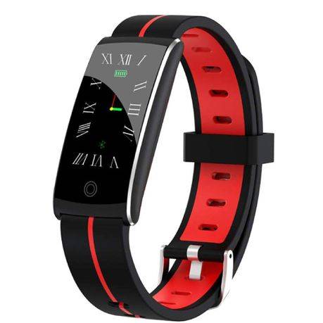 Fitness Tracker F10+ Smart Watch, IP67 Waterproof Activity Tracker - Black & Red