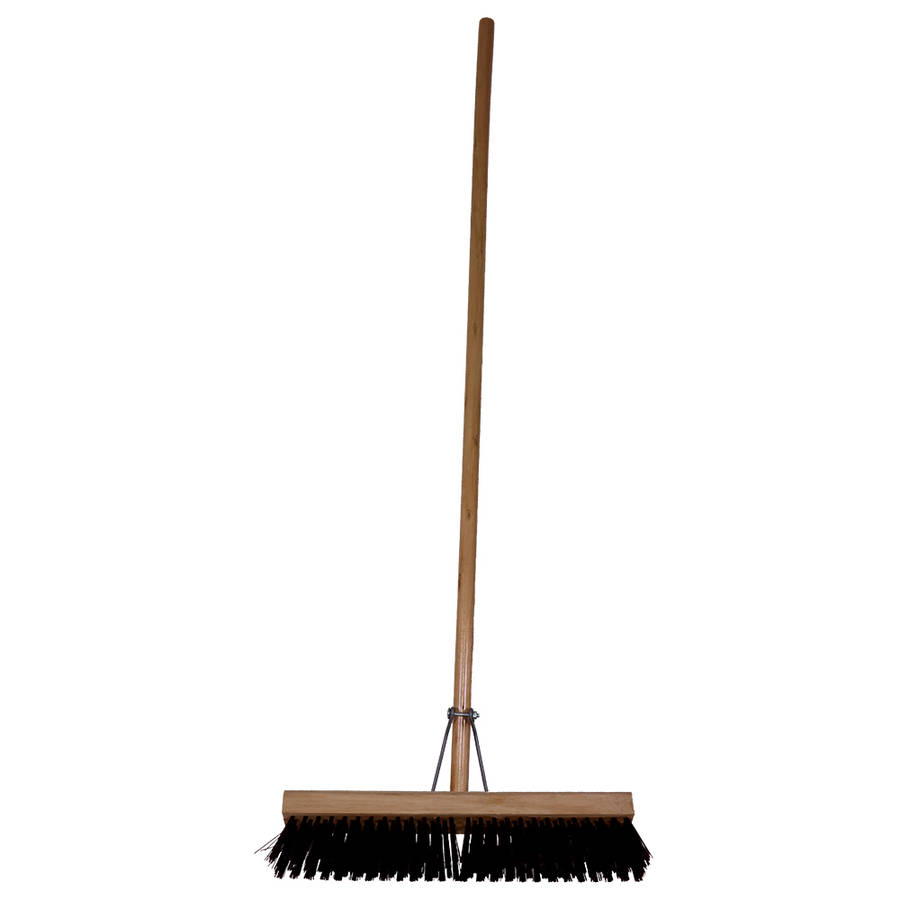 Janitorial Platform Broom Black - Soft Fibre 450mm (18")